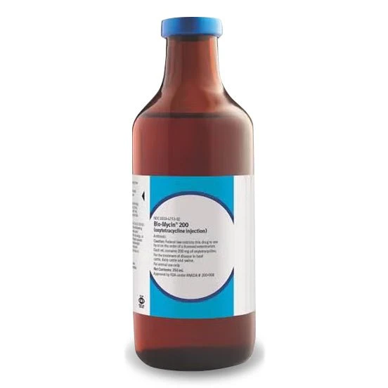 Rx Bio-Mycin 200 Oxytetracycline Injection for Cattle & Swine, 500 ml - Image 1