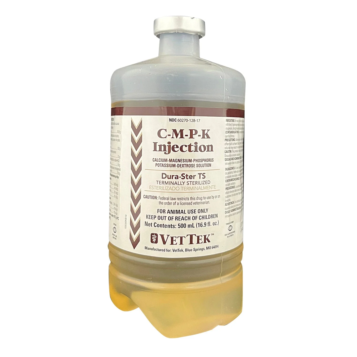 Rx C-M-P-K Injection Solution for Cattle – Calcium, Magnesium & Dextrose, 500 mL - Image 1
