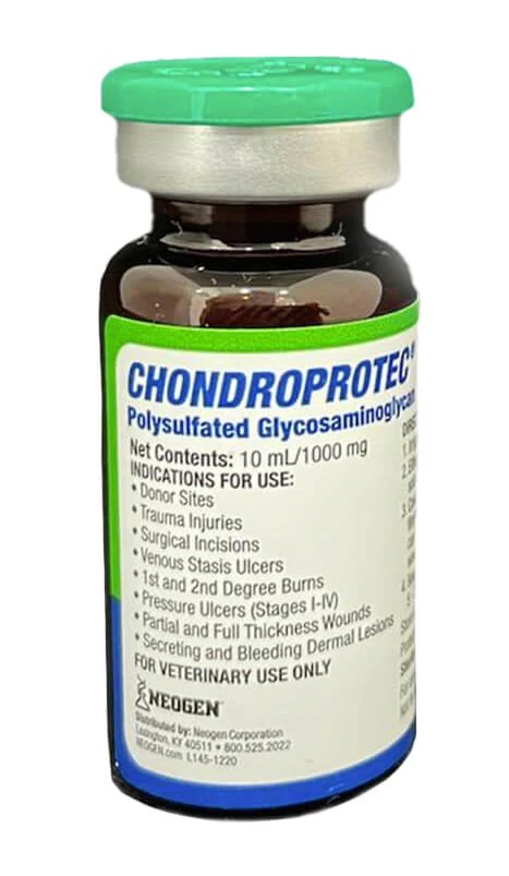 Rx Chondroprotec (polysulfated glycosaminoglycan) 1000mg x 10 ml vial for Dogs, Cats, & Horses - Image 1