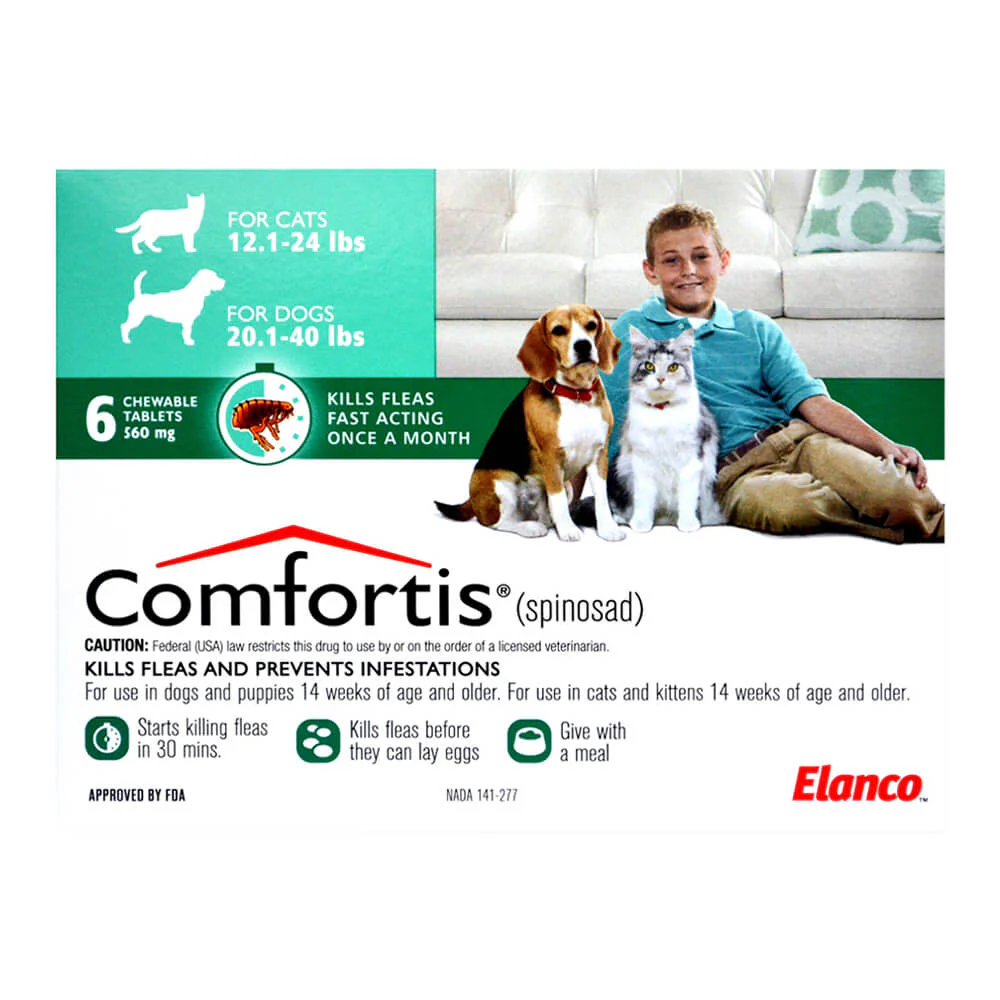 Rx Comfortis (spinosad) Chewable Flea Tablets for Dogs & Cats - Image 1