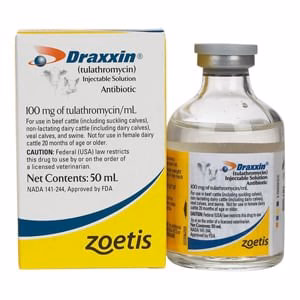 Rx Draxxin (tulathromycin) Injectable Solution for Swine & Cattle, 100 mg/mL - Image 2