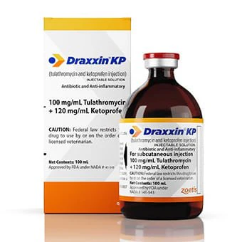 Rx Draxxin KP (tulathromycin and ketoprofen) Injectable Solution for Cattle - Image 1