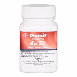 Rx Droncit (praziquantel) Cestocide Tablets for Cats, 23 mg - Image 2