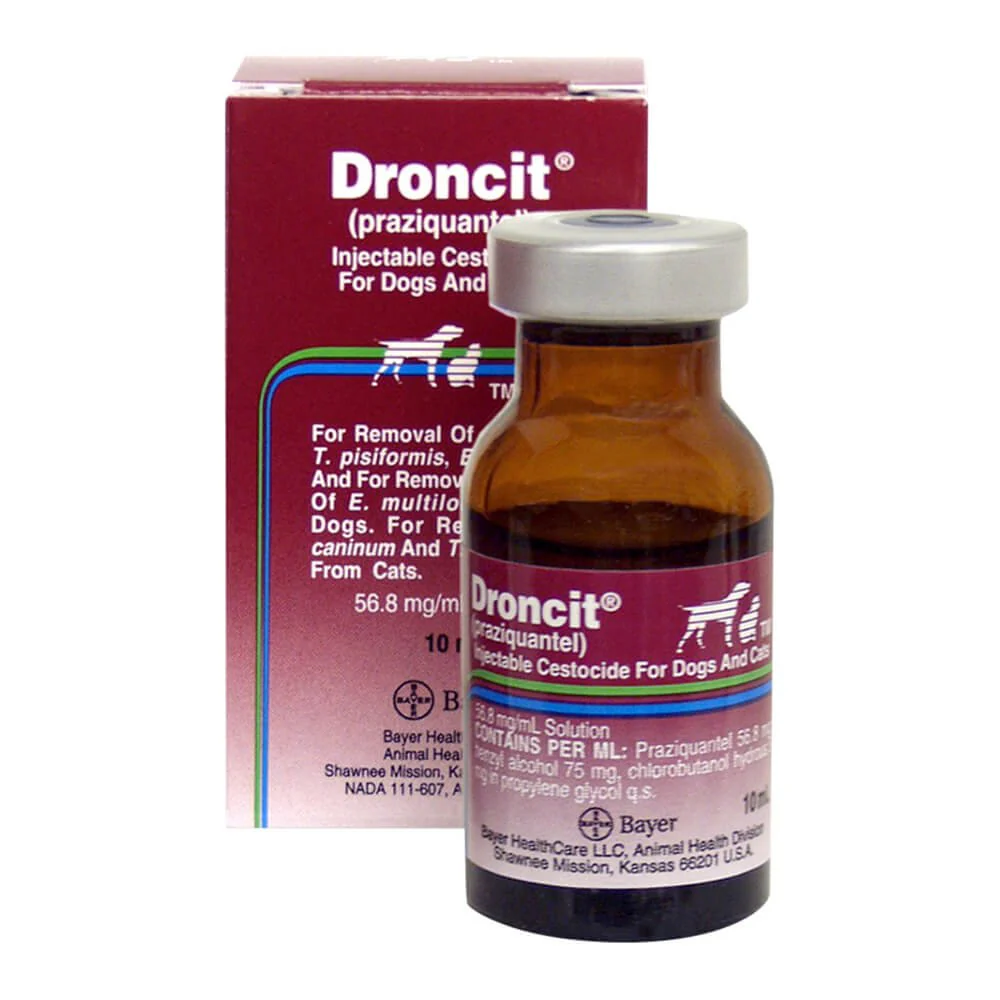 Rx Droncit (praziquantel) Injectable Cestocide for Dogs & Cats - Image 1