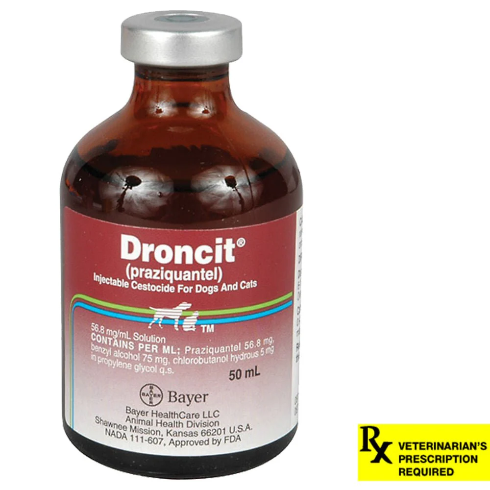 Rx Droncit (praziquantel) Injectable Cestocide for Dogs & Cats - Image 2