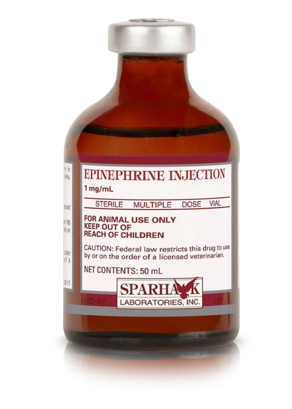 Rx Epinephrine Injection 1:1000, 50ml for Horses & Livestock - Image 1