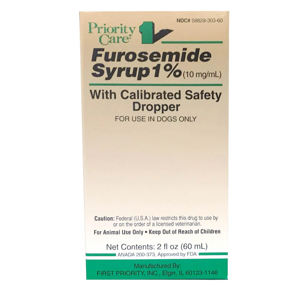 Rx Furosemide Syrup for Dogs & Cats, 10 mg x 60 ml bottle - Image 1