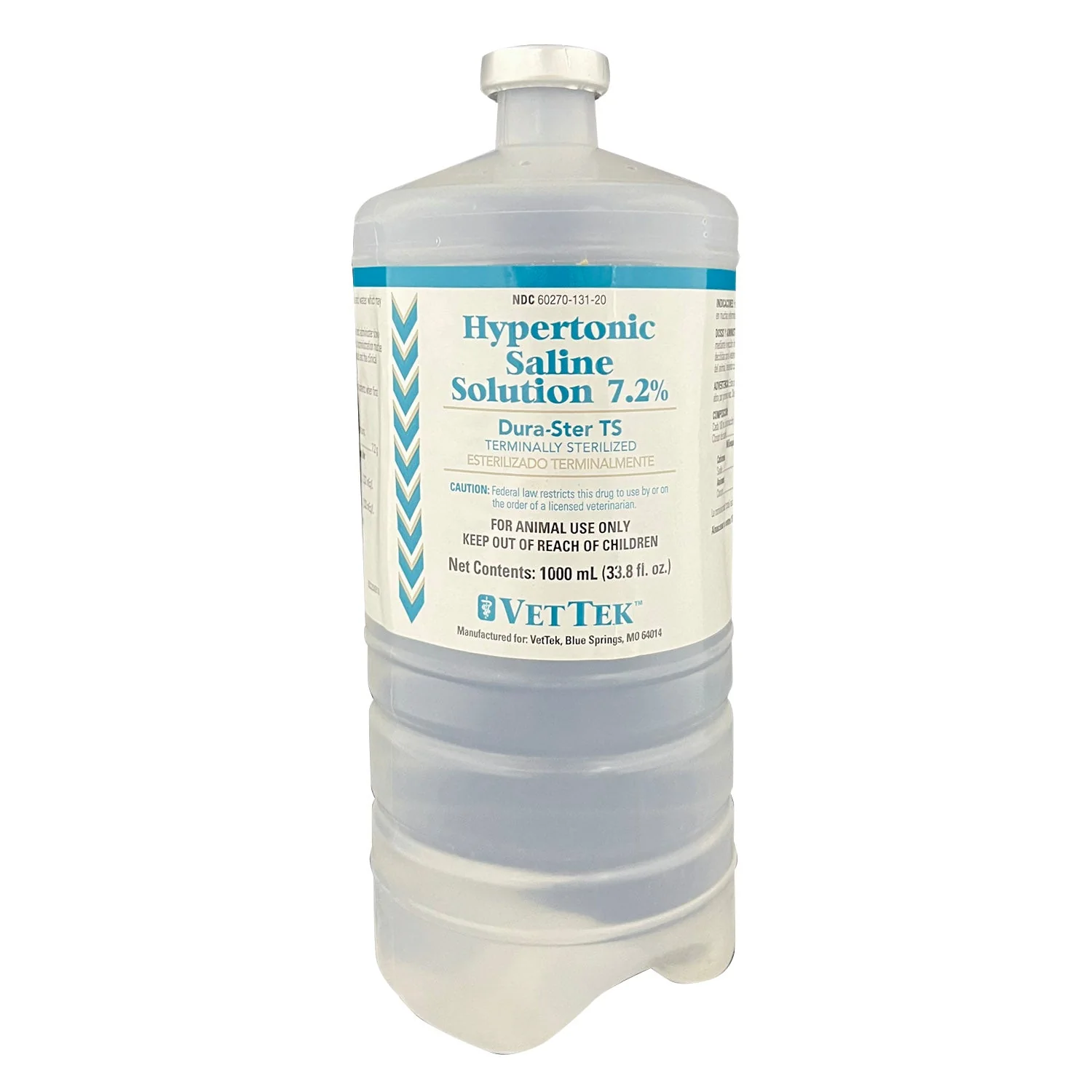 Rx Hypertonic Saline Solution 7.5% for Cattle – 1000 mL Dura-Ster TS - Image 1
