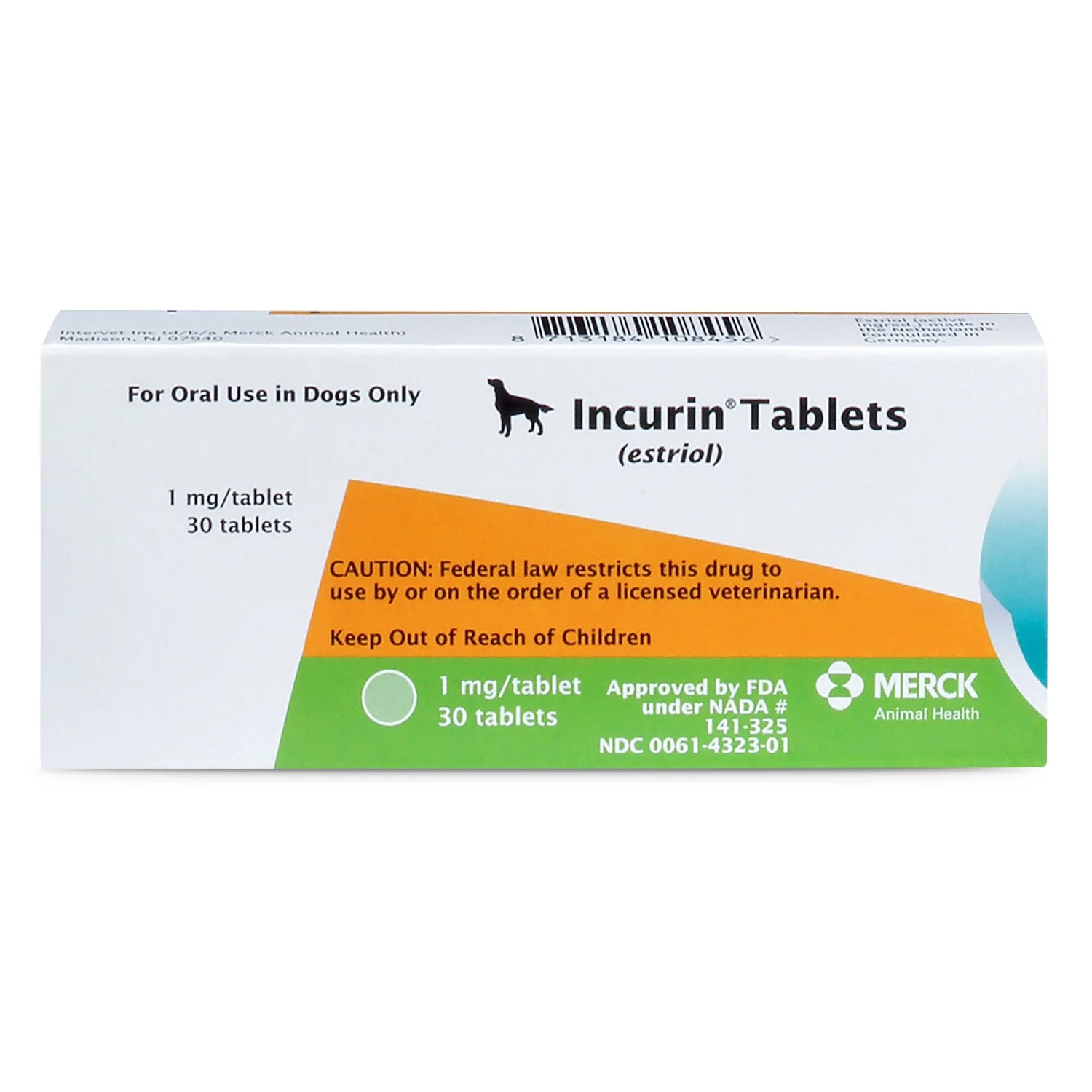 Rx Incurin (estriol) 1 mg Tablets for Dogs - Image 1