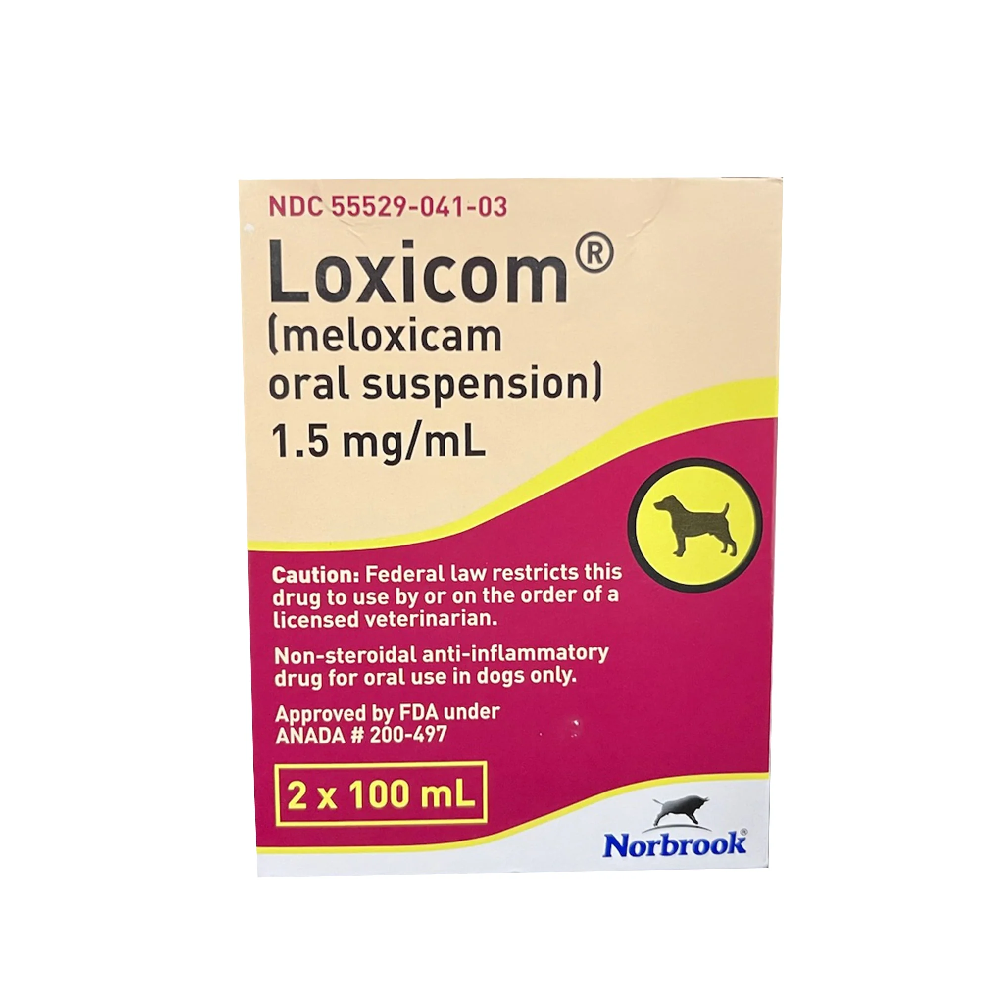 Rx Loxicom (meloxicam) Oral Suspension for Dogs, 1.5mg/mL, 2 x 100ml - Image 1