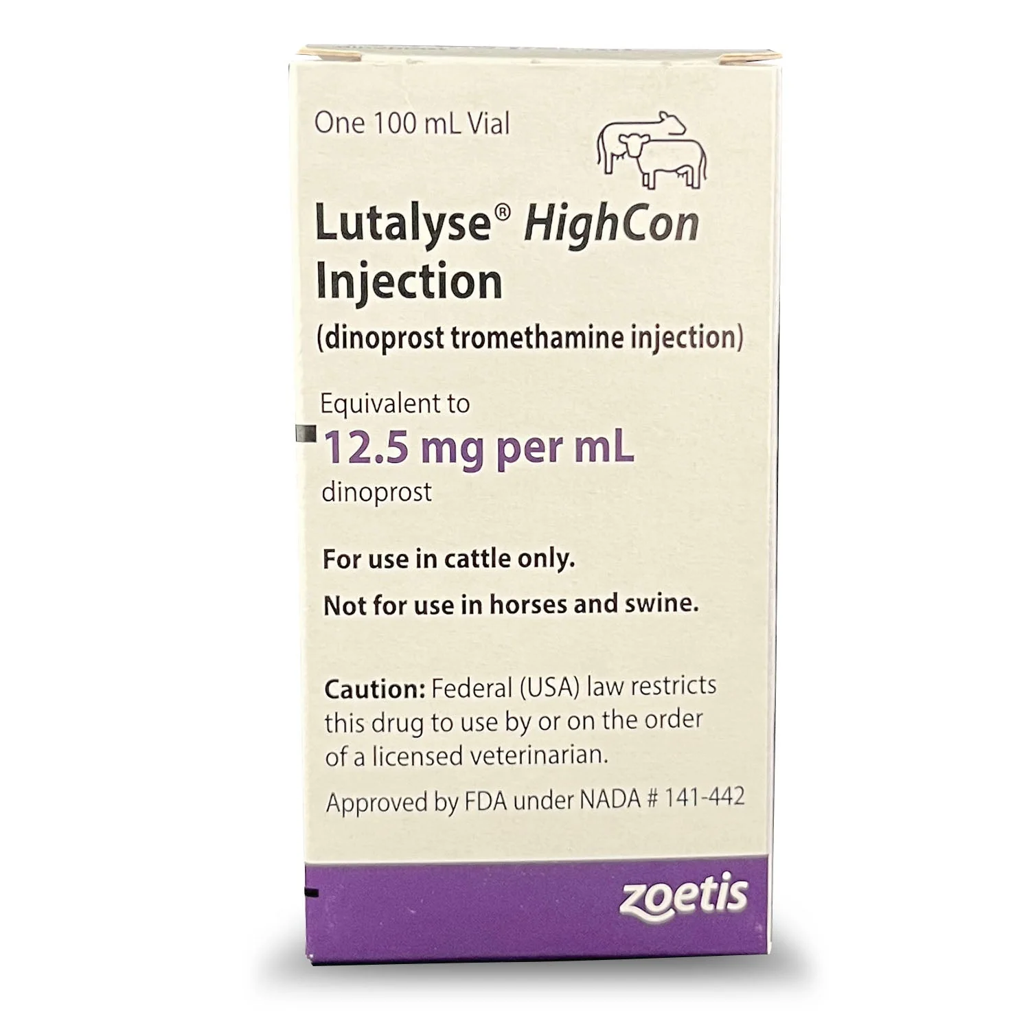 Rx Lutalyse HighCon Injection 100ml – Estrous Synchronization & Reproductive Management for Cattle - Image 1