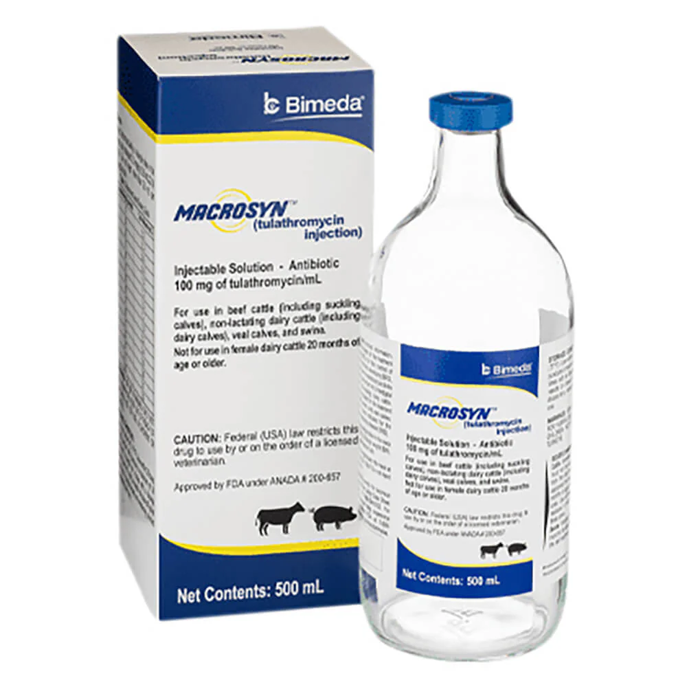 Rx Macrosyn (tulathromycin) Injection for Swine & Cattle - Image 1
