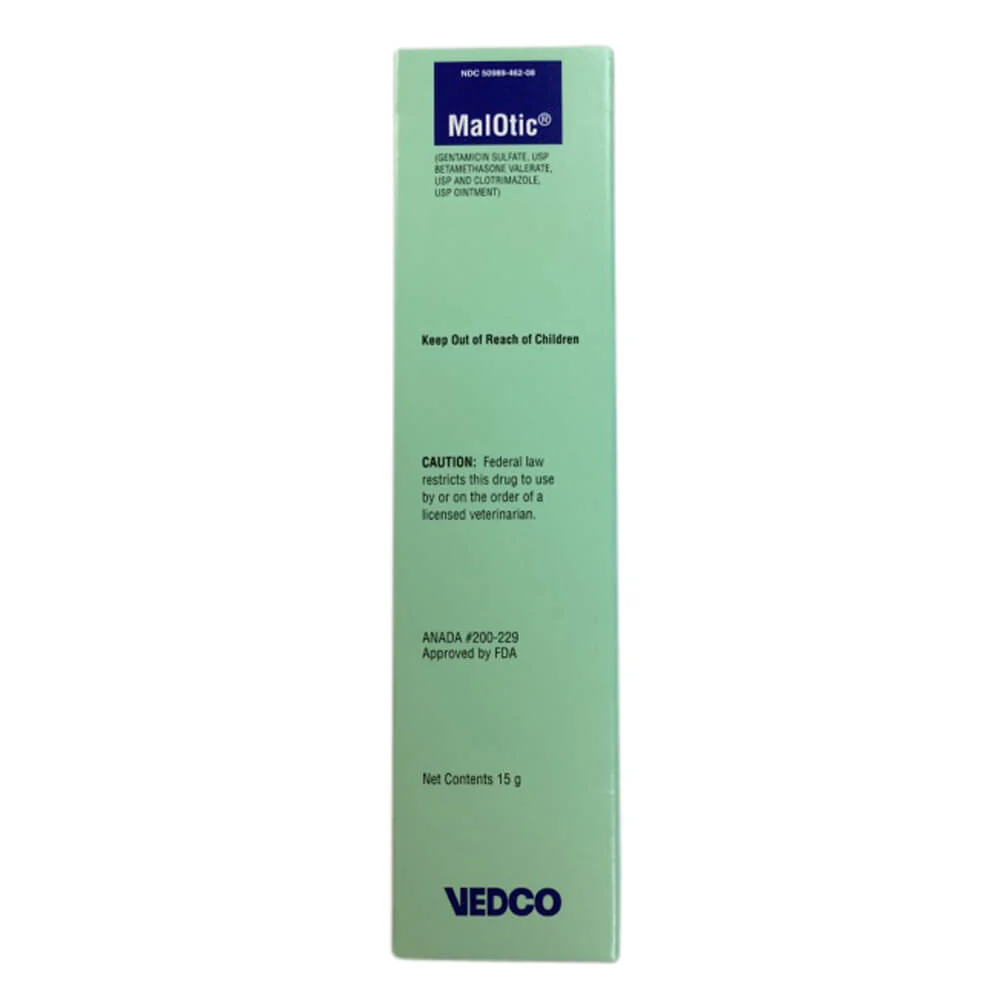 Rx MalOtic (gentamicin-betamethasone-clotrimazole) Ointment for Dogs - Image 2