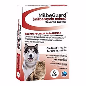 Rx MilbeGuard (milbemycin oxime) Broad Spectrum Parasiticide for Dogs & Cats - Image 2