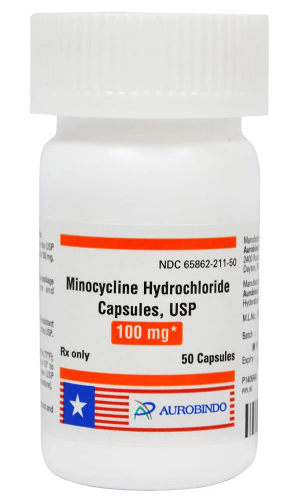 Rx Minocycline (Generic) Capsules, 100mg - Image 1