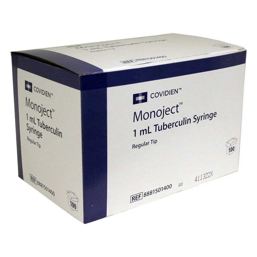 Rx Monoject Syringe, 1 cc TB, Box of 100 - Image 1