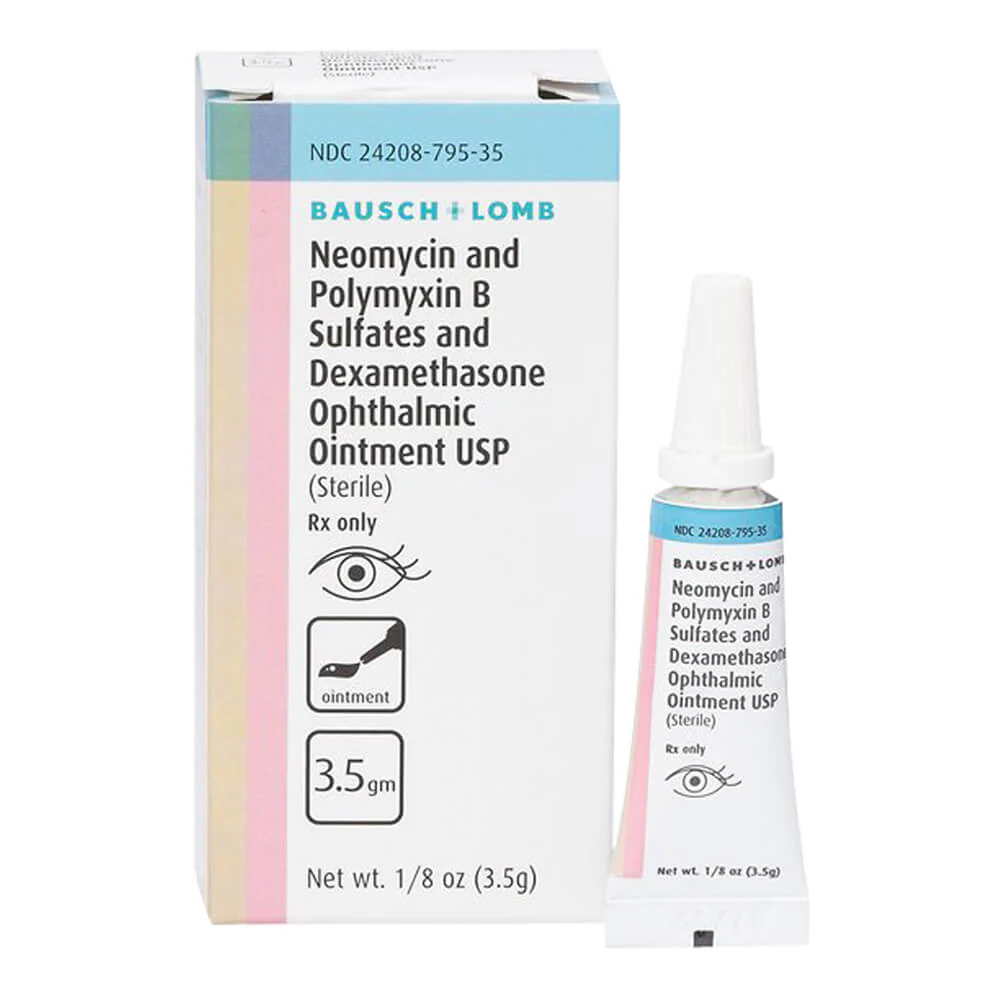 Rx Neopolydex (Neomycin Polymyxin Dexamethasone Ophthalmic Ointment), 3.5 gm - Image 1
