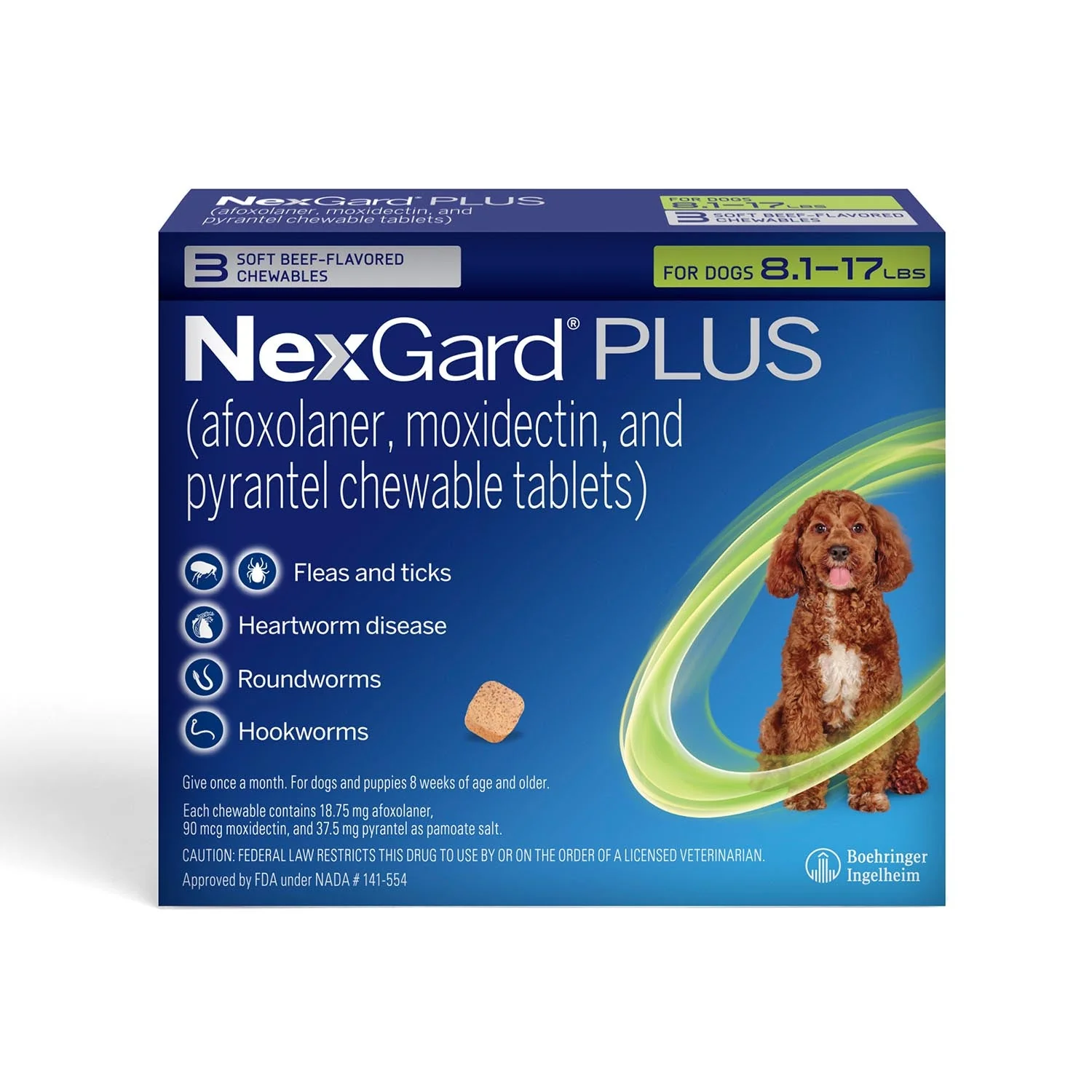 Rx NexGard Plus Chewable Flea & Tick Tablets for Dogs - Image 1