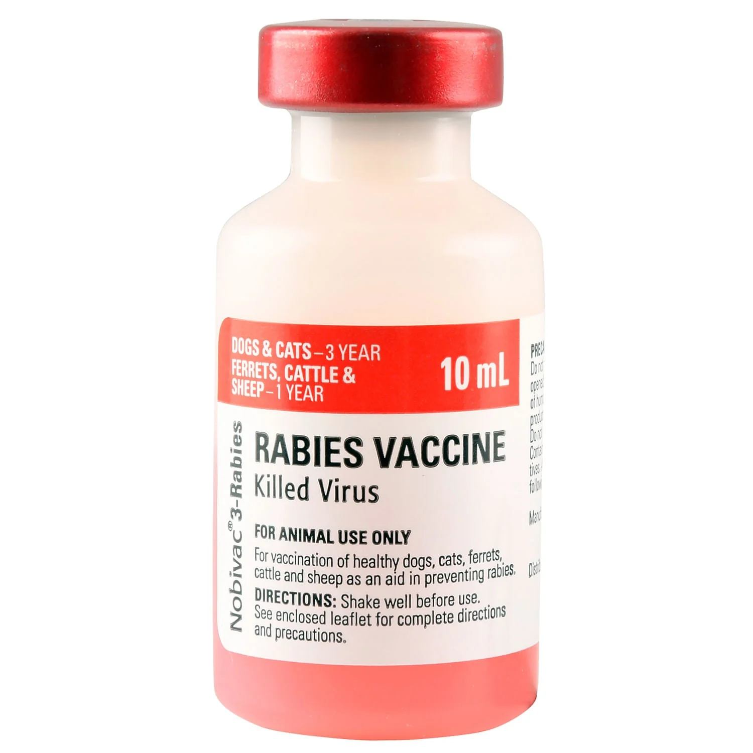 Nobivac 3 Rabies Vaccine for Dogs, Cats & Cattle (No Tags) - Image 1