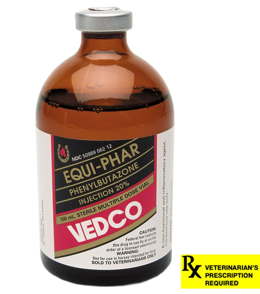 Rx Equi-Phar (phenylbutazone) 20% Injection for Horses, 100 mL - Image 1