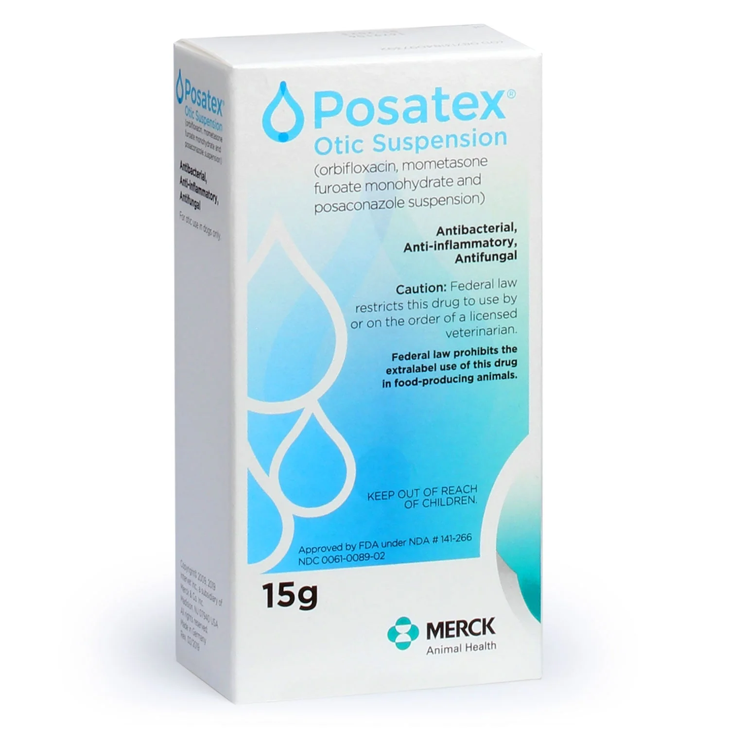 Rx Posatex Otic Suspension for Dogs, 15 gm Bottle - Image 1