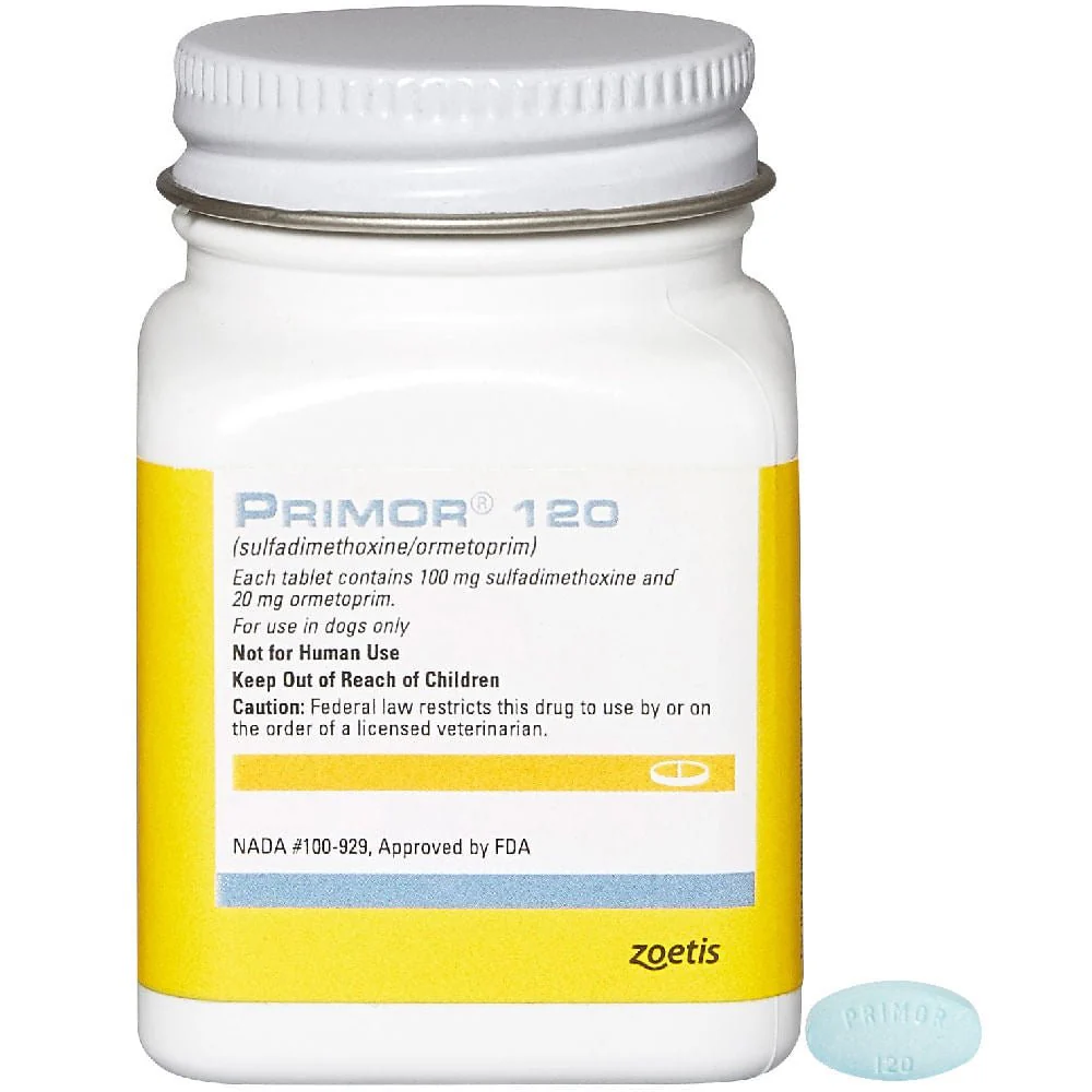 Rx Primor (sulfadimethoxine/ormetoprim) Tablets for Dogs - Image 1