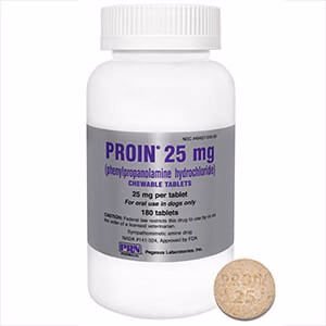 Rx Proin (phenylpropanolamine hydrochloride) Chewable Tablets for Dogs - Image 1
