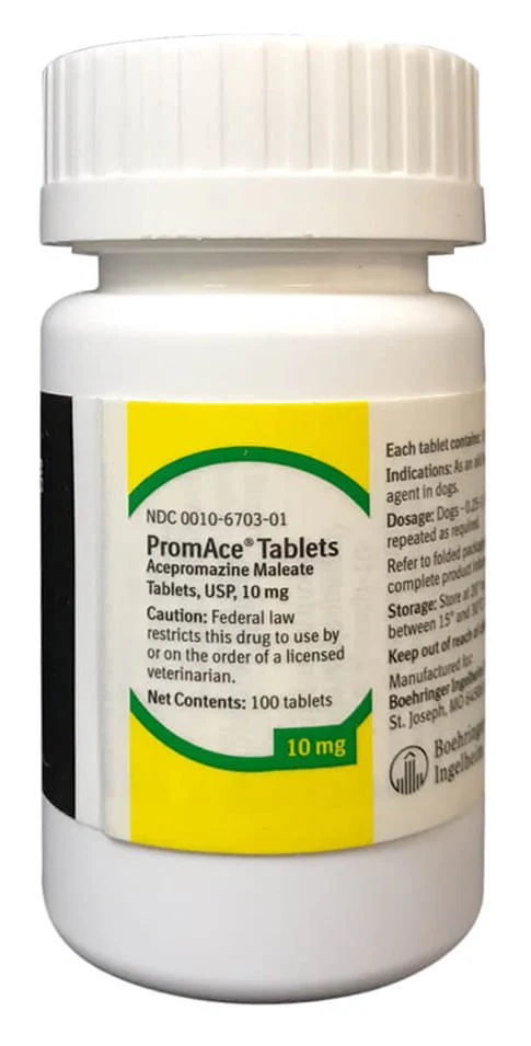 Rx PromAce (acepromazine maleate) Tablets for Horses, Dogs, & Cats - Image 2