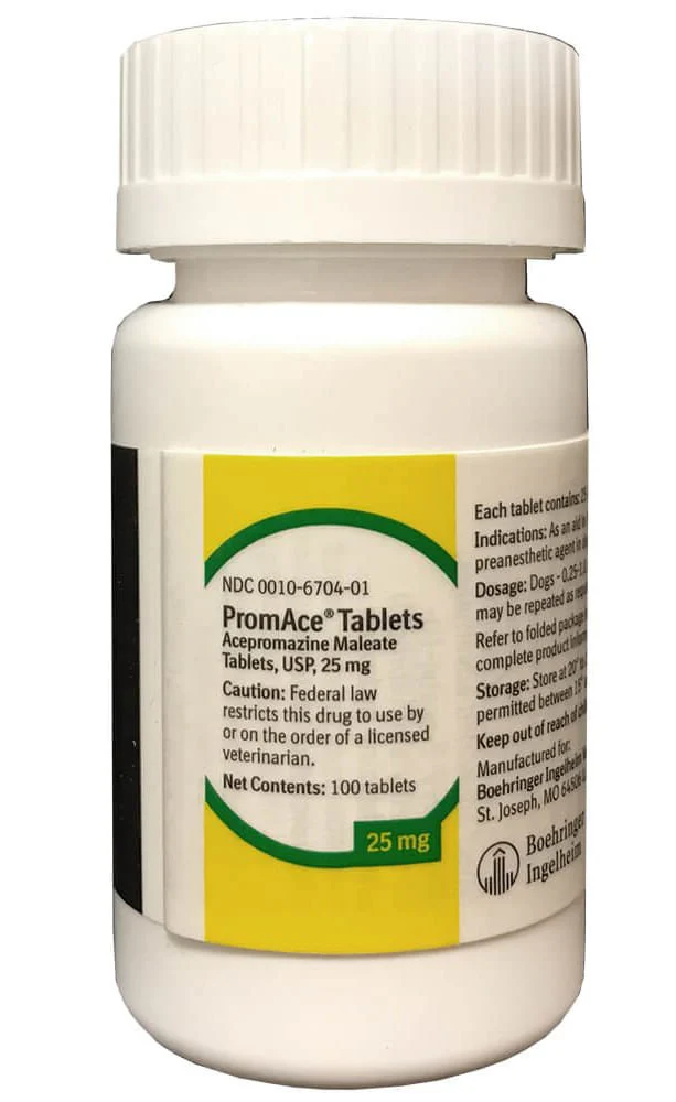 Rx PromAce (acepromazine maleate) Tablets for Horses, Dogs, & Cats - Image 1