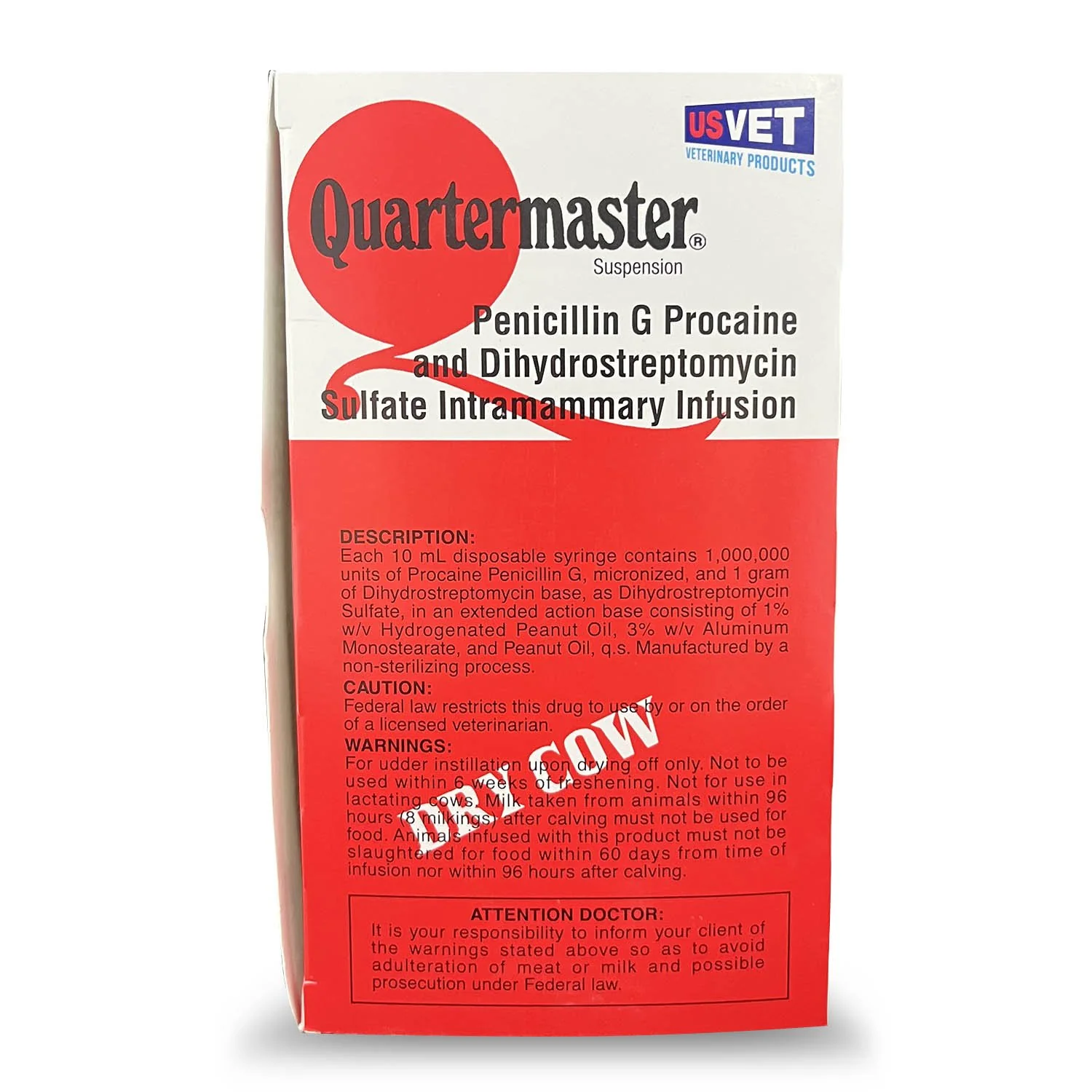 Rx Quartermaster Intramammary Antibiotic for Dry Cows, 12 ct – Penicillin G & Dihydrostreptomycin - Image 1