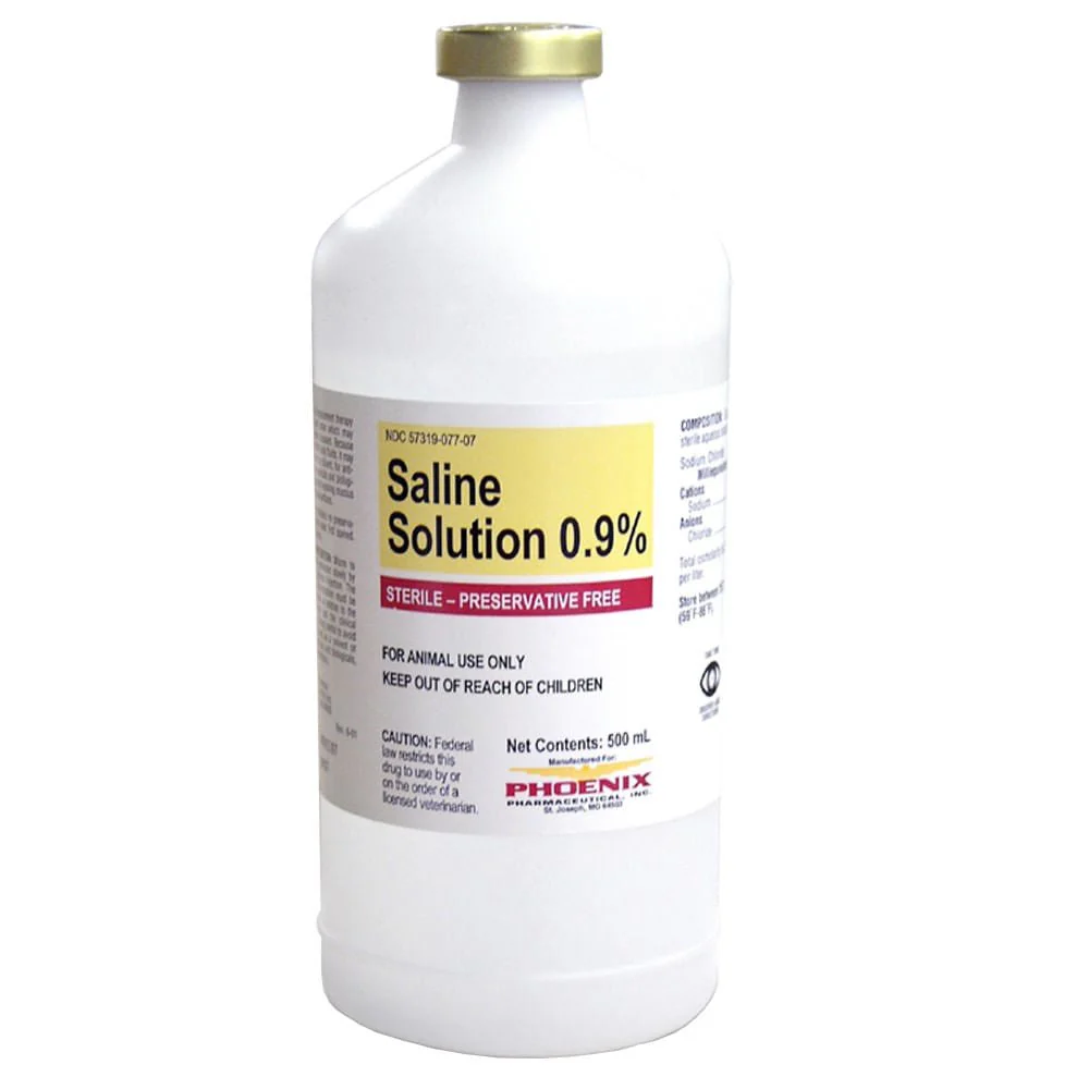 Rx Veterinary Saline Solution (Generic) 0.9% x 1000 mL - Image 1