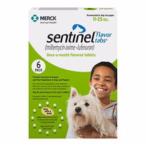 Rx Sentinel® Once-a-month Flavor Tabs® for Dogs, 6 Pack - Image 1