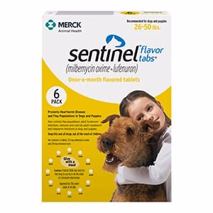 Rx Sentinel® Once-a-month Flavor Tabs® for Dogs, 6 Pack - Image 3