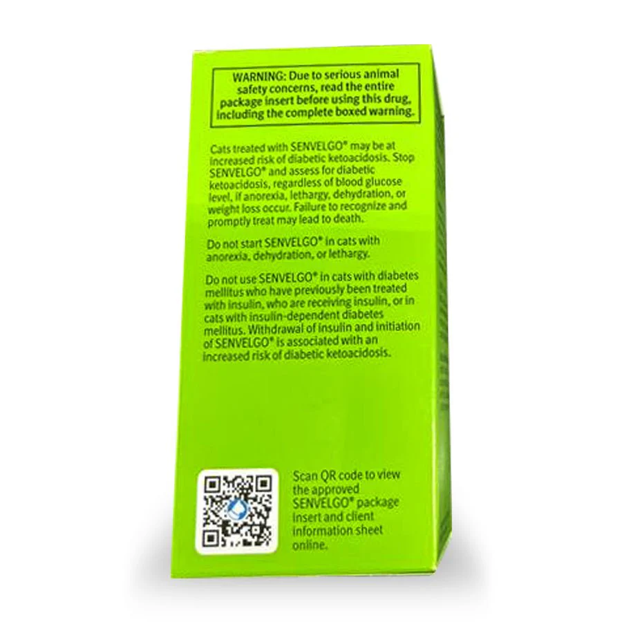 Rx Senvelgo (velaglifozin oral solution) Oral Hypoglycemic for Cats, 15mg/ml, 30ml - Image 3