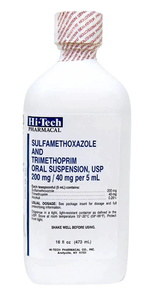 Rx SMZ/TMP (sulfamethoxazole and trimethoprim) 240mg/5mL Oral Suspension - Image 1