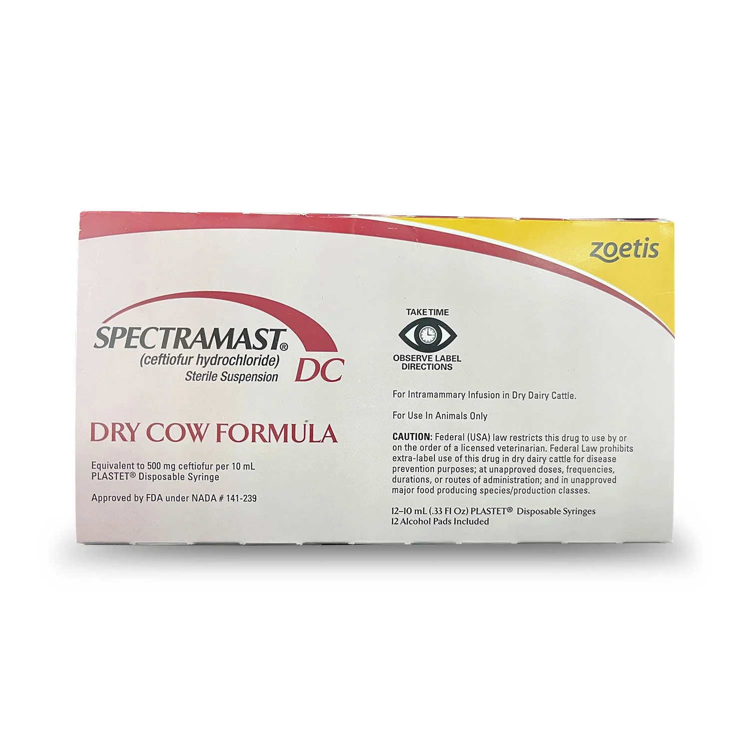Rx Spectramast DC (Ceftiofur Sterile Suspension) Injection – Dry Cow Antibiotic 12 ct - Image 1