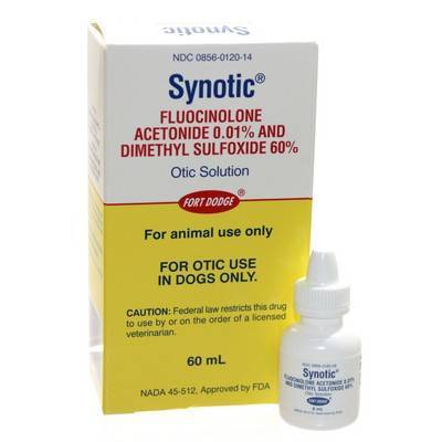 Rx Synotic (fluocinolone acetonide & dimethyl sulfoxide) Otic Solution for Dogs & Cats - Image 1