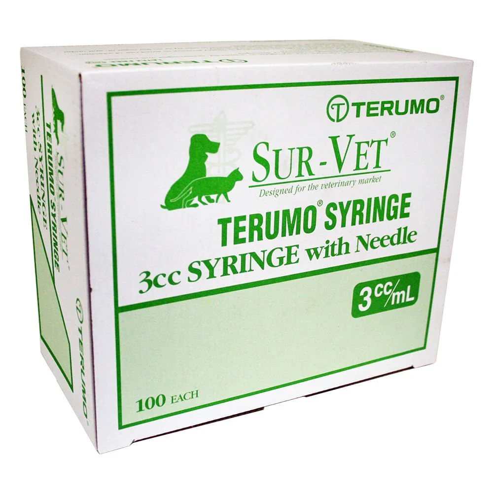 Rx Terumo SUR-VET Luer Lock Syringe with Needle, 3 cc LL, 100 ct - Image 2