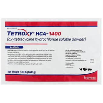Rx Tetroxy HCA-1400 (Oxytetracycline HCL Soluble Powder), 1400 g