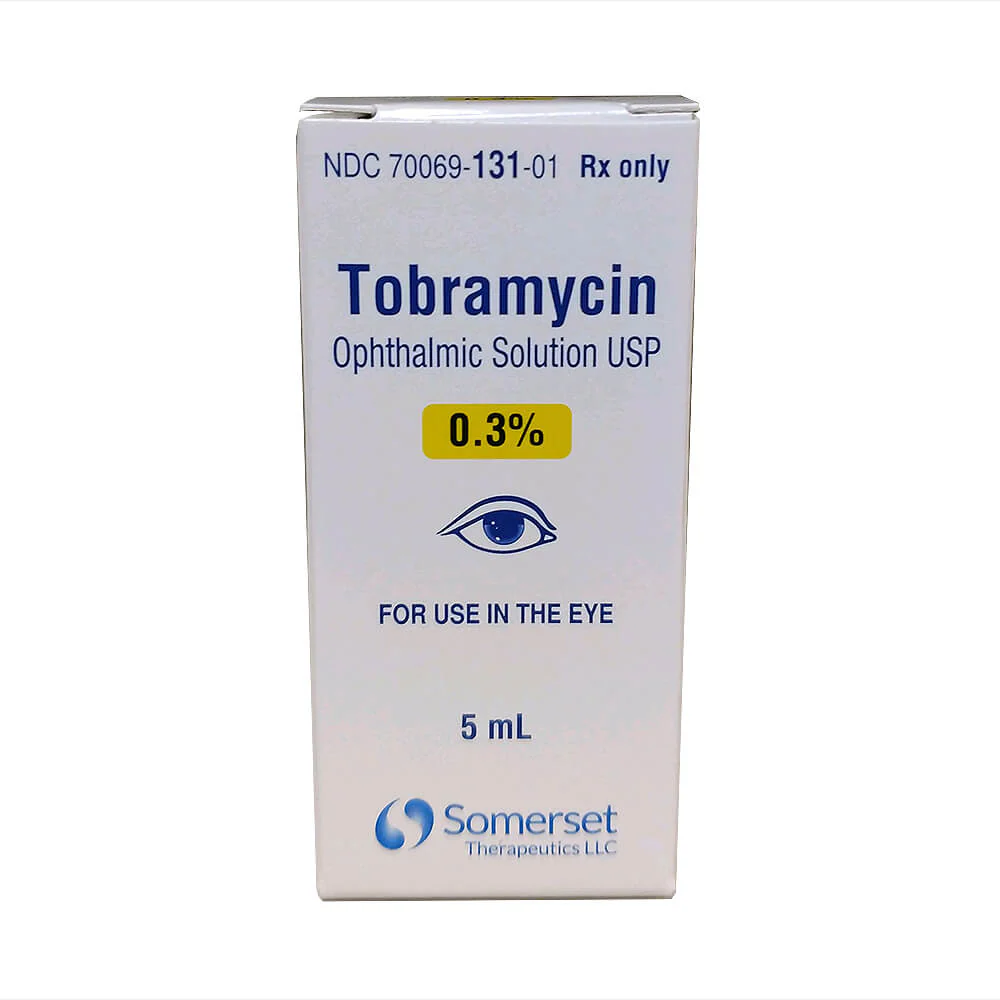 Rx Tobramycin (Generic) Opthalmic Solution 0.3%, 5ml bottle - Image 1