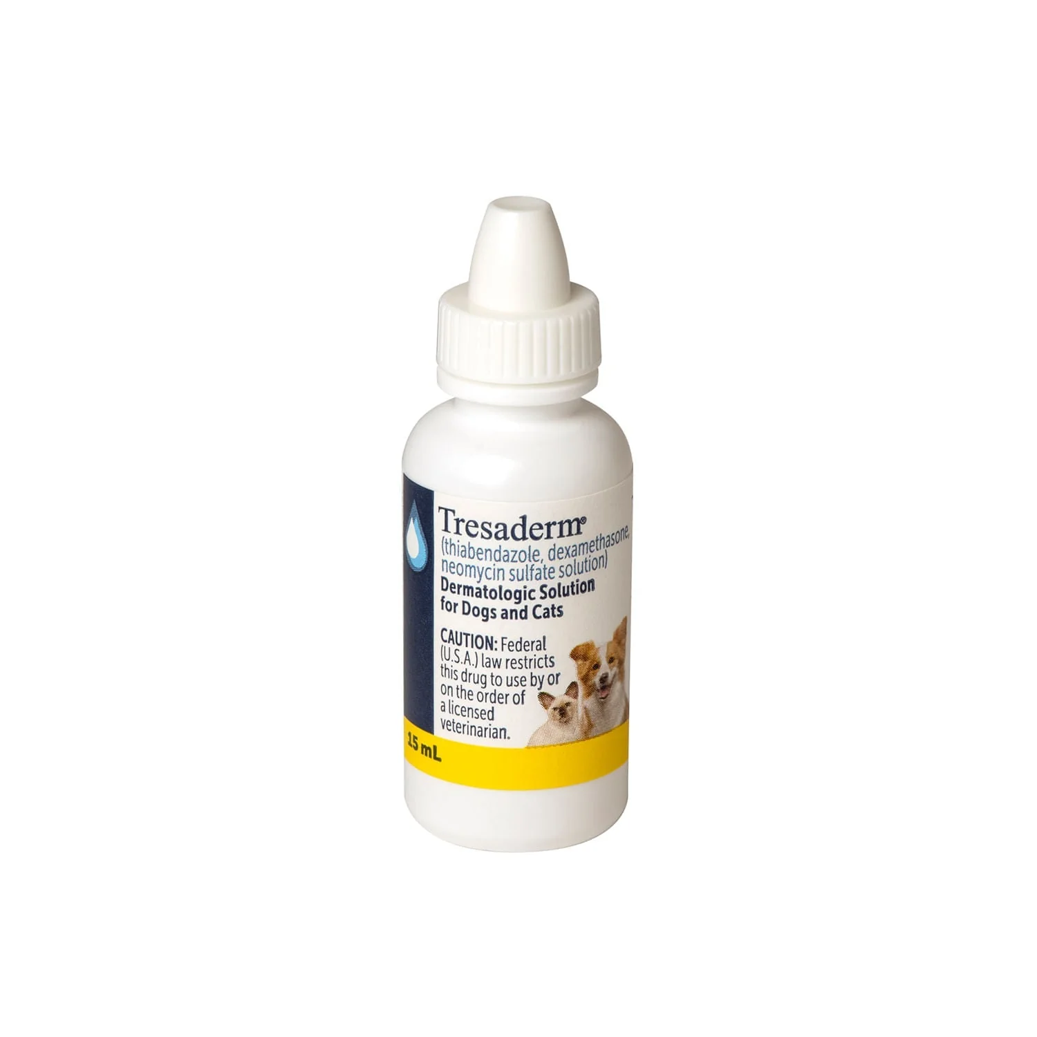 Rx Tresaderm (thiabendazole, dexamethasone, neomycin sulfate solution) Dermatologic Solution for Dogs & Cats - Image 1