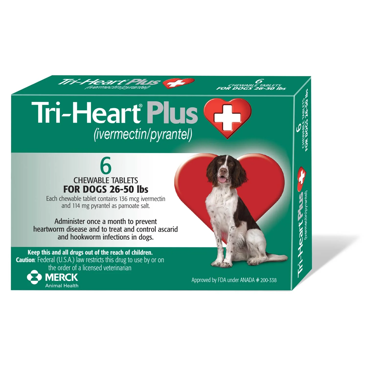 Rx Tri-Heart Plus Chewable Tablets for Dogs, 6 count - Image 2