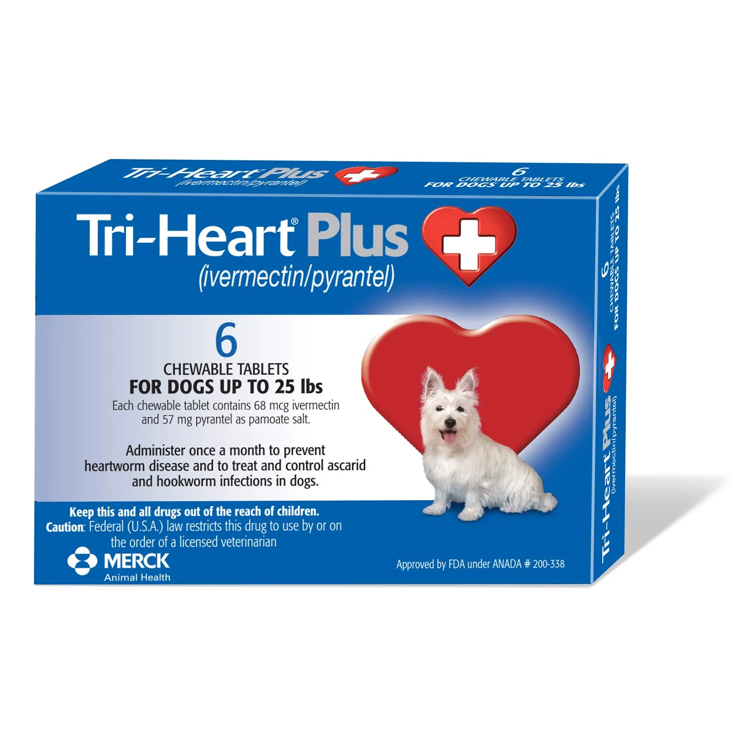 Rx Tri-Heart Plus Chewable Tablets for Dogs, 6 count - Image 1