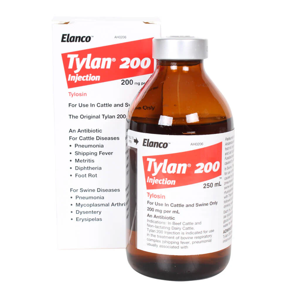 Rx Tylan 200 Injection, 200 mg x 250 mL - Image 1