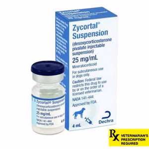 Rx Zycortal (desoxycorticosterone pivalate injectable suspension) Suspension for Dogs, 25 mg/mL, 4 mL vial - Image 1