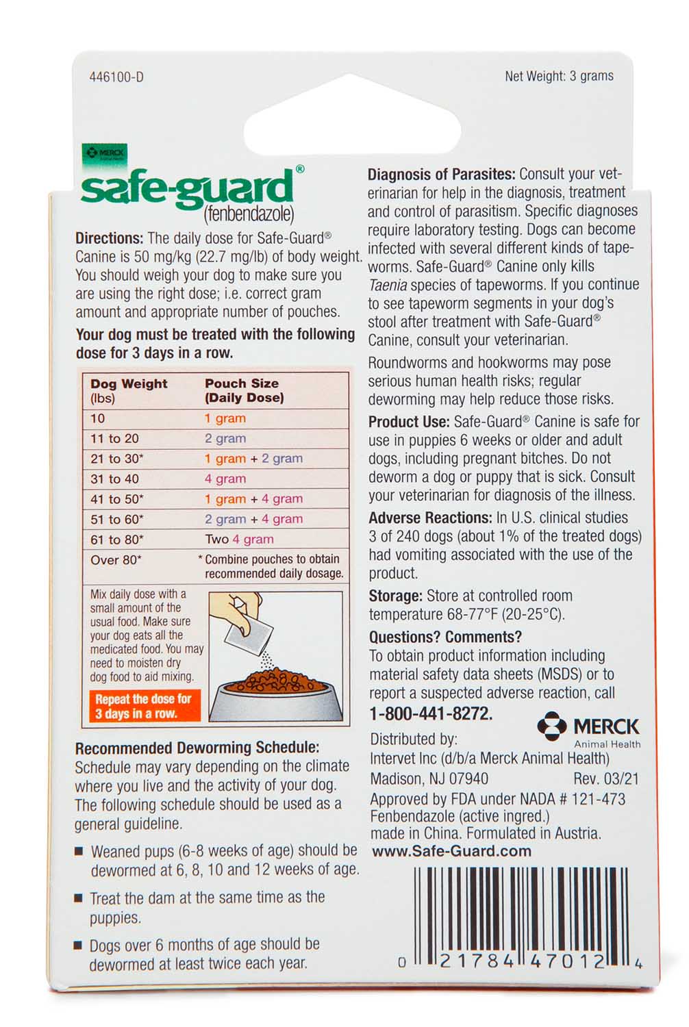 Safe-Guard Canine Fenbendazole Dewormer for Tapeworms, Roundworms, Hookworms, & Whipworms - Image 2