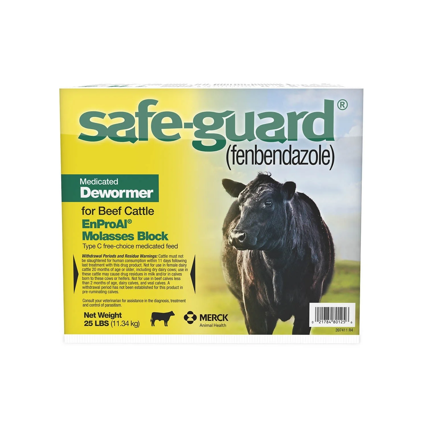 Safe-Guard Cattle Medicated Dewormer Block, 25 lb - Image 1