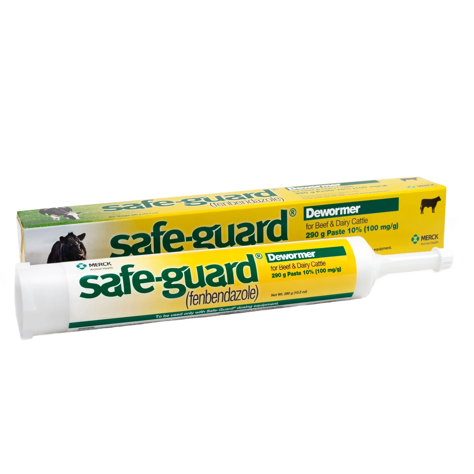 Safe-Guard Fenbendazole Beef & Dairy Cattle Dewormer Paste 10%, 290g – Broad-Spectrum Wormer