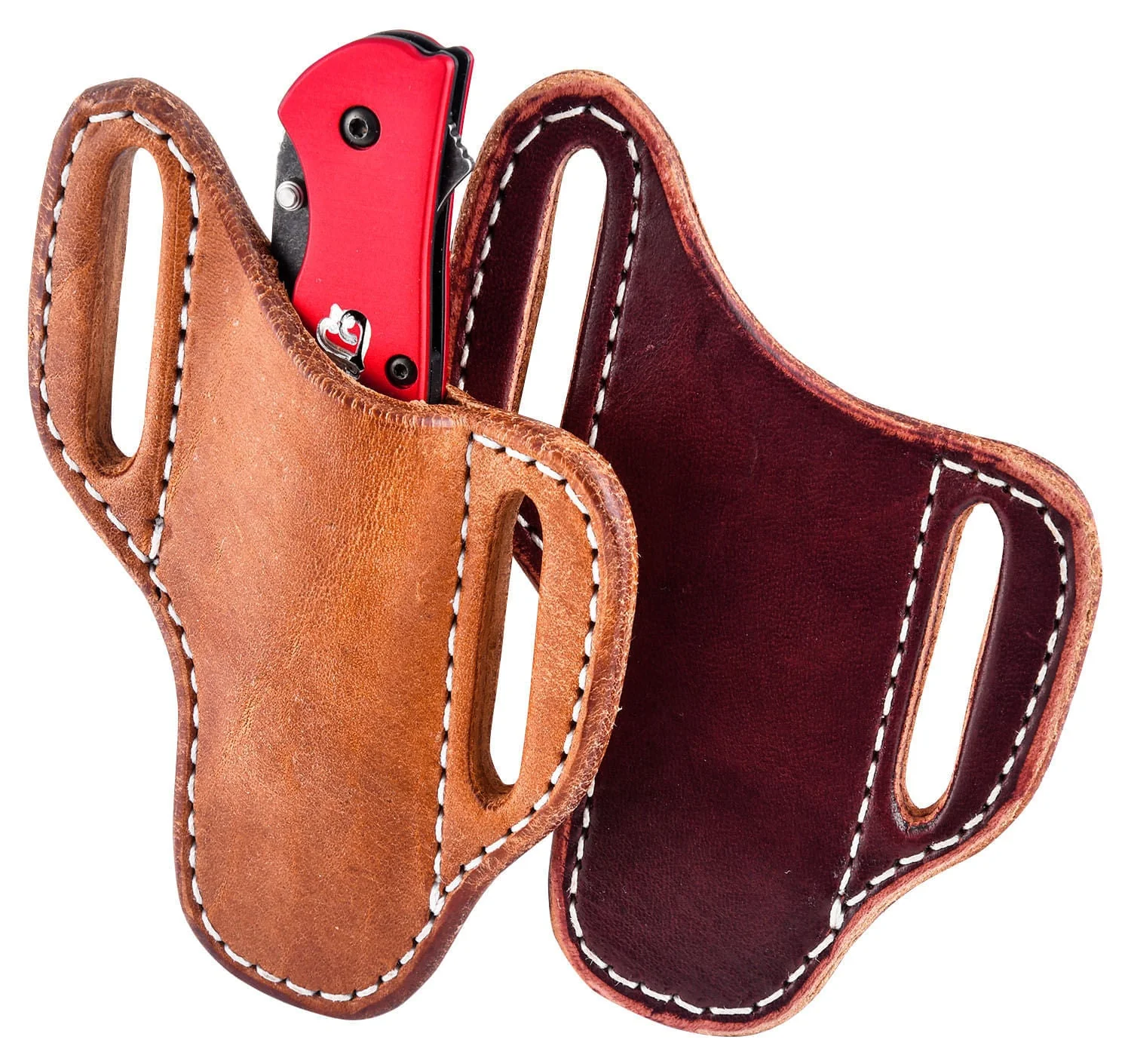 San Saba Leather Pancake Angled Knife Sheath - Image 2
