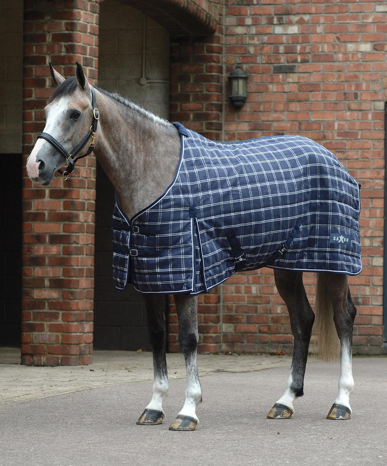 Saxon 1200D Standard Neck Medium Weight Stable Blanket for Horses, 200 Grams - Image 1